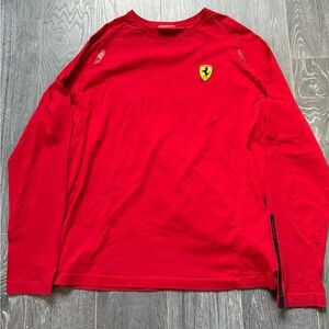 Ferrari Scuderia Red Long Sleeve Shirt Official Licensed Men’s Large